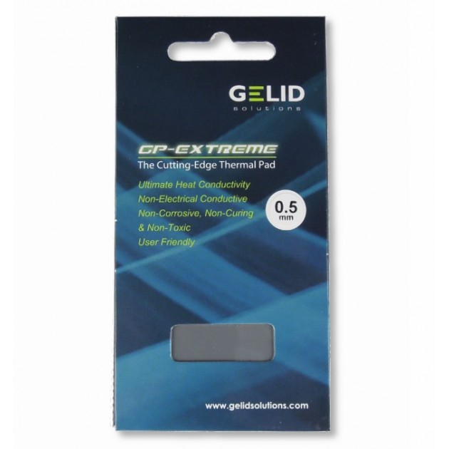PAD TERMICO IN GOMMA GELID 80X40X0.5mm