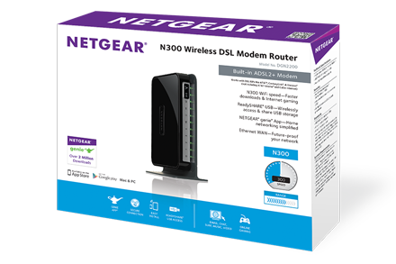 MODEM/ROUTER ADSL2+ NETGEAR DGN2200 N300