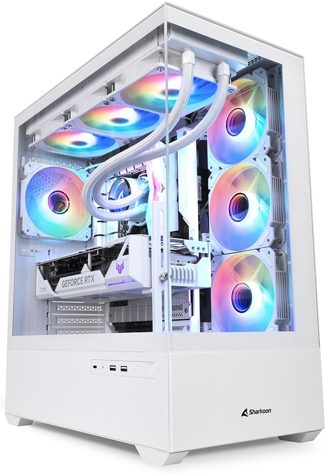 CASE SHARKOON AK6 RGB WHITE ATX RGB 