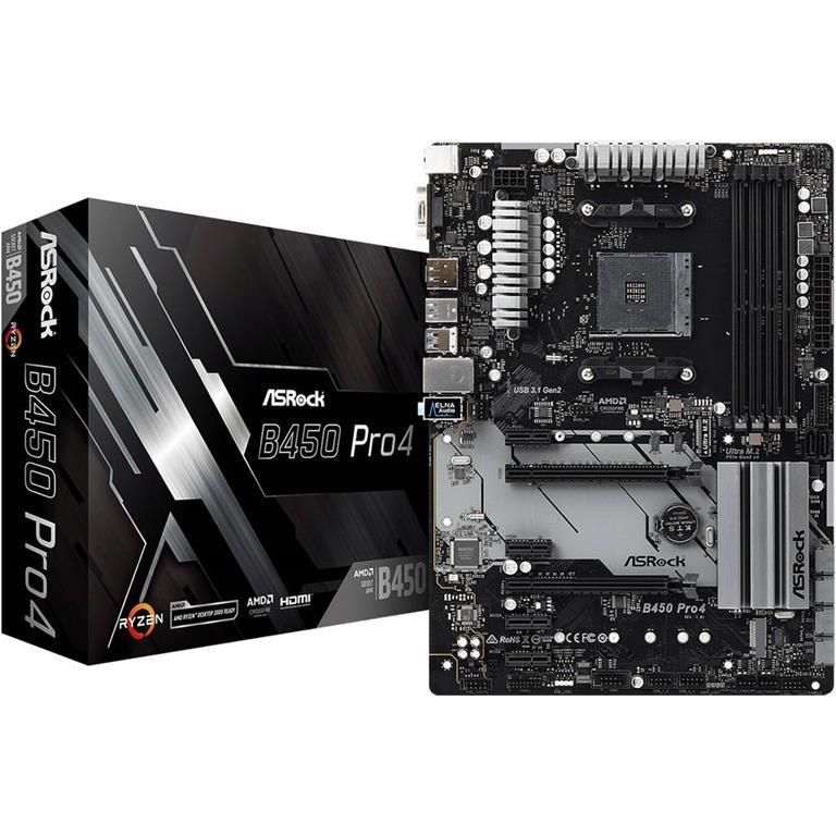 MB ASROCK B450 PRO4 ATX DDR4 M.2  USB3.1