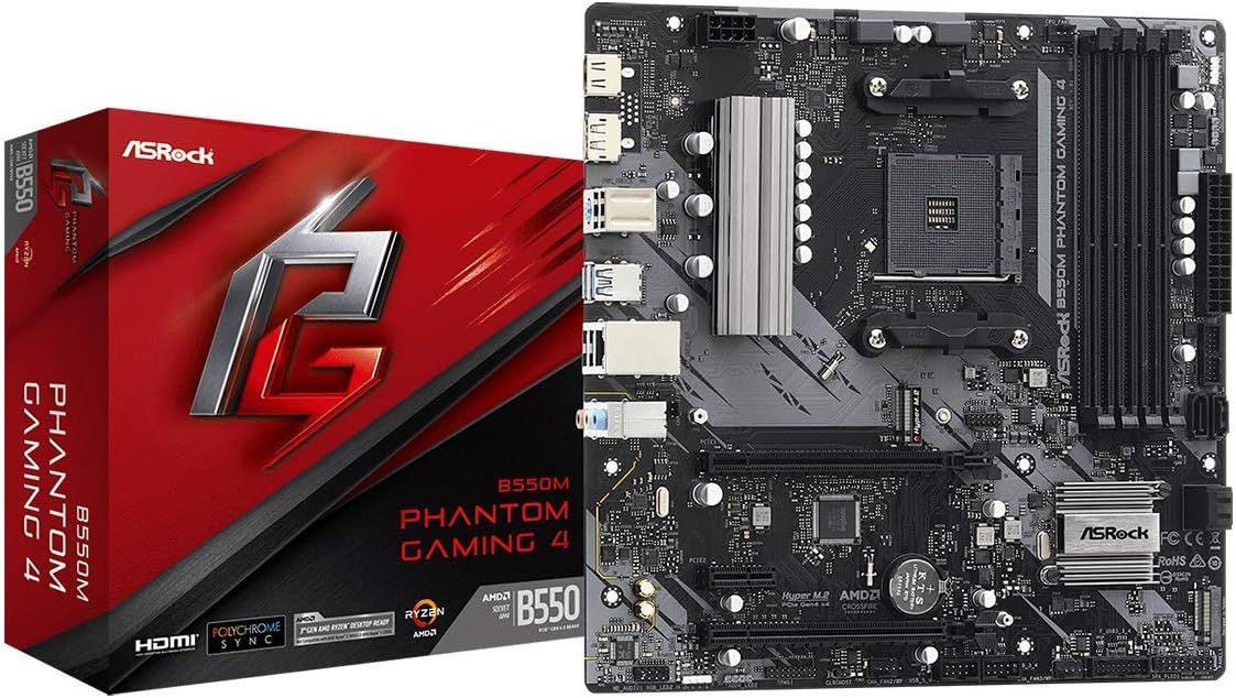 AS ROCK B550M PHANTOM GAMING4 AM4 M.2 RAID DDR4