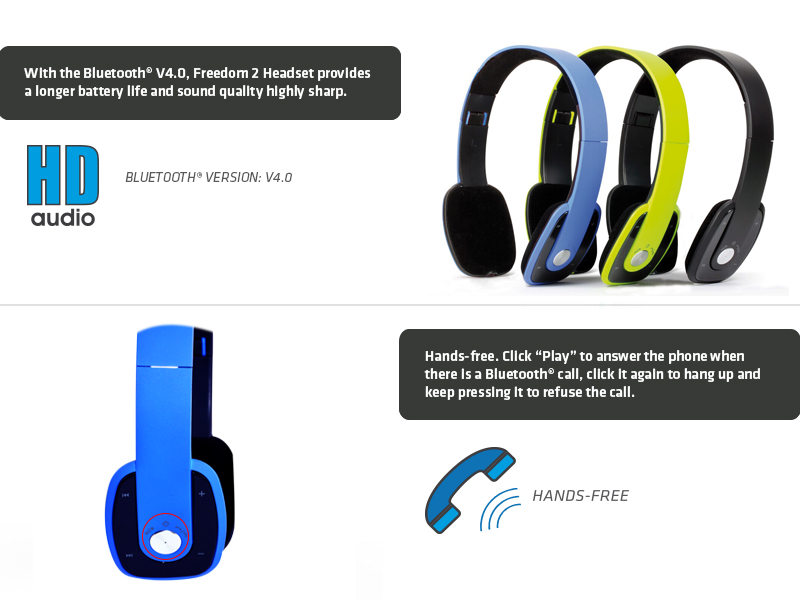 CUFFIA BLUETOOTH ADJ FREEDOM 2 STEREO
