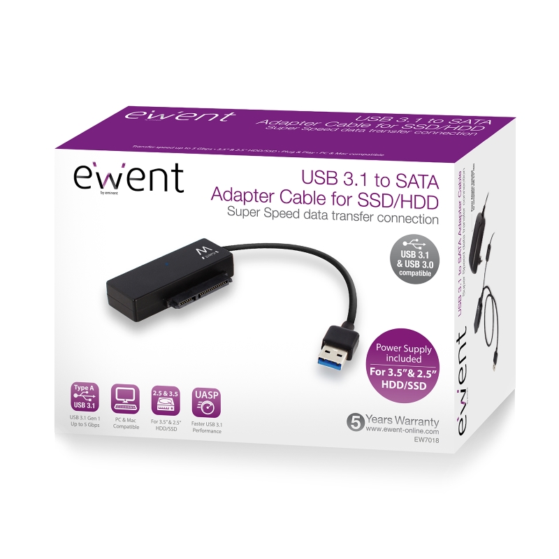 CAVO ADAT DA USB A SATA PER HDD SSD EW7018