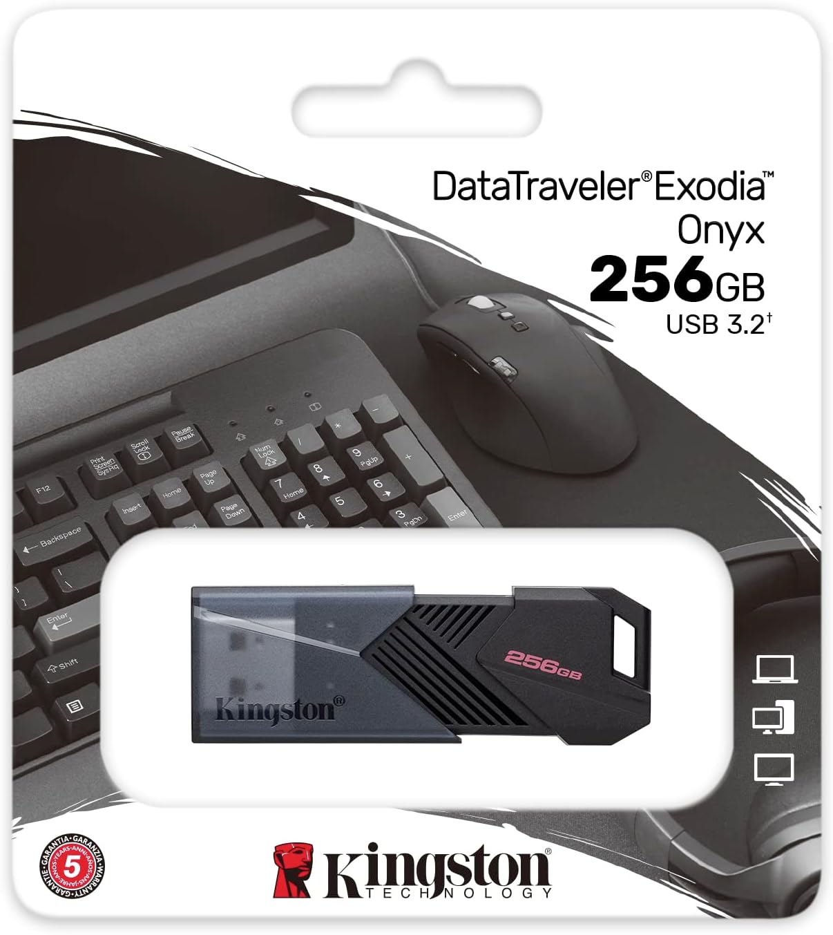 PENDRIVE KINGSTON EXODIA ONYX 256GB USB 3.2