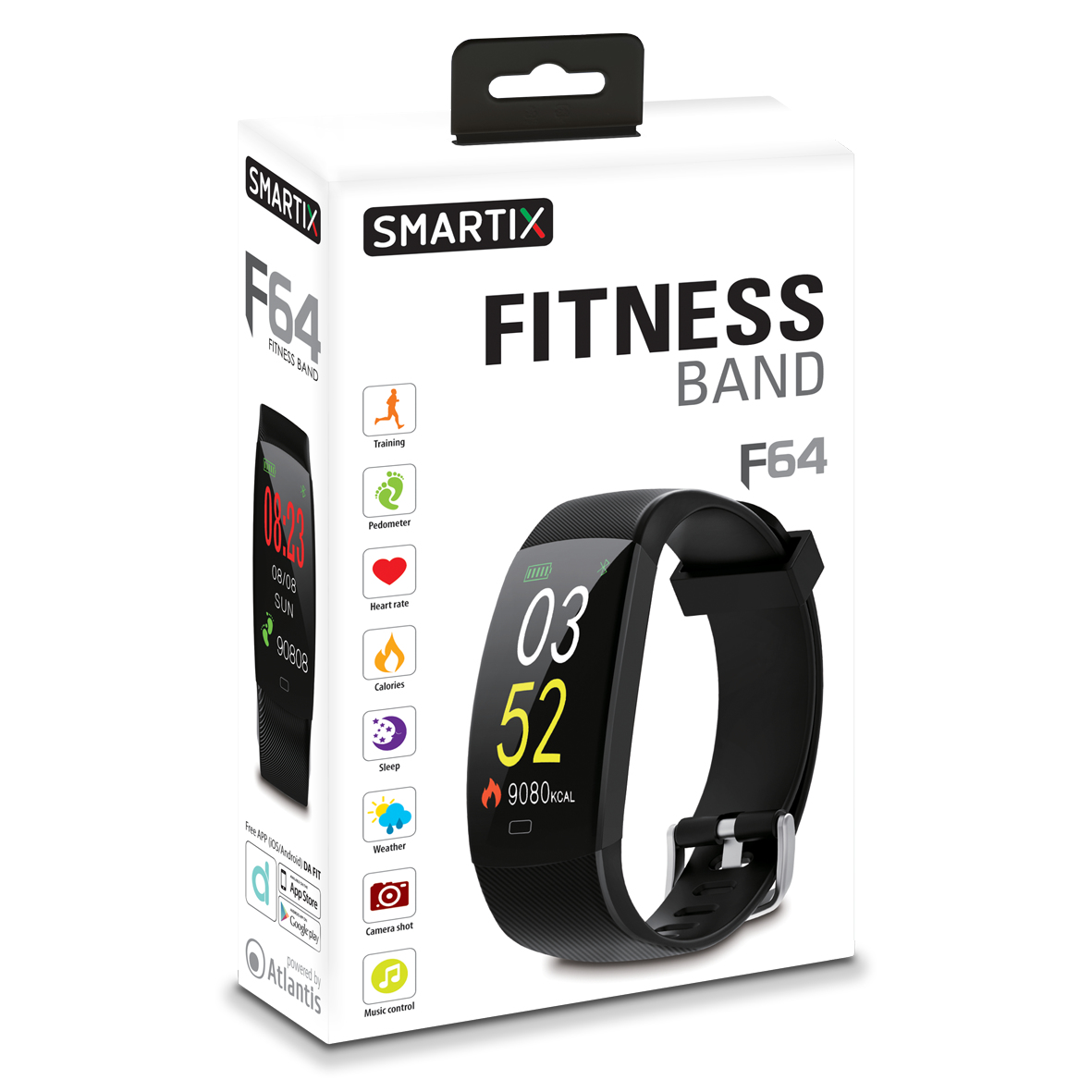 FITNESS BAND F64 HEART MUSIC PEDOMETER