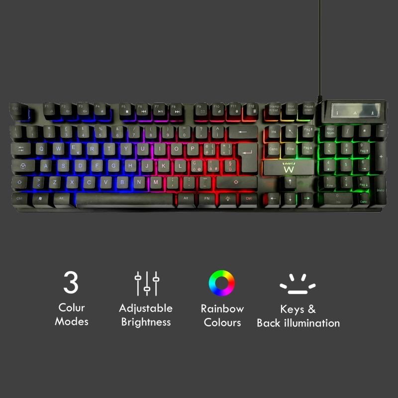 KIT TAST+MOUSE GAMING EWENT RGB USB