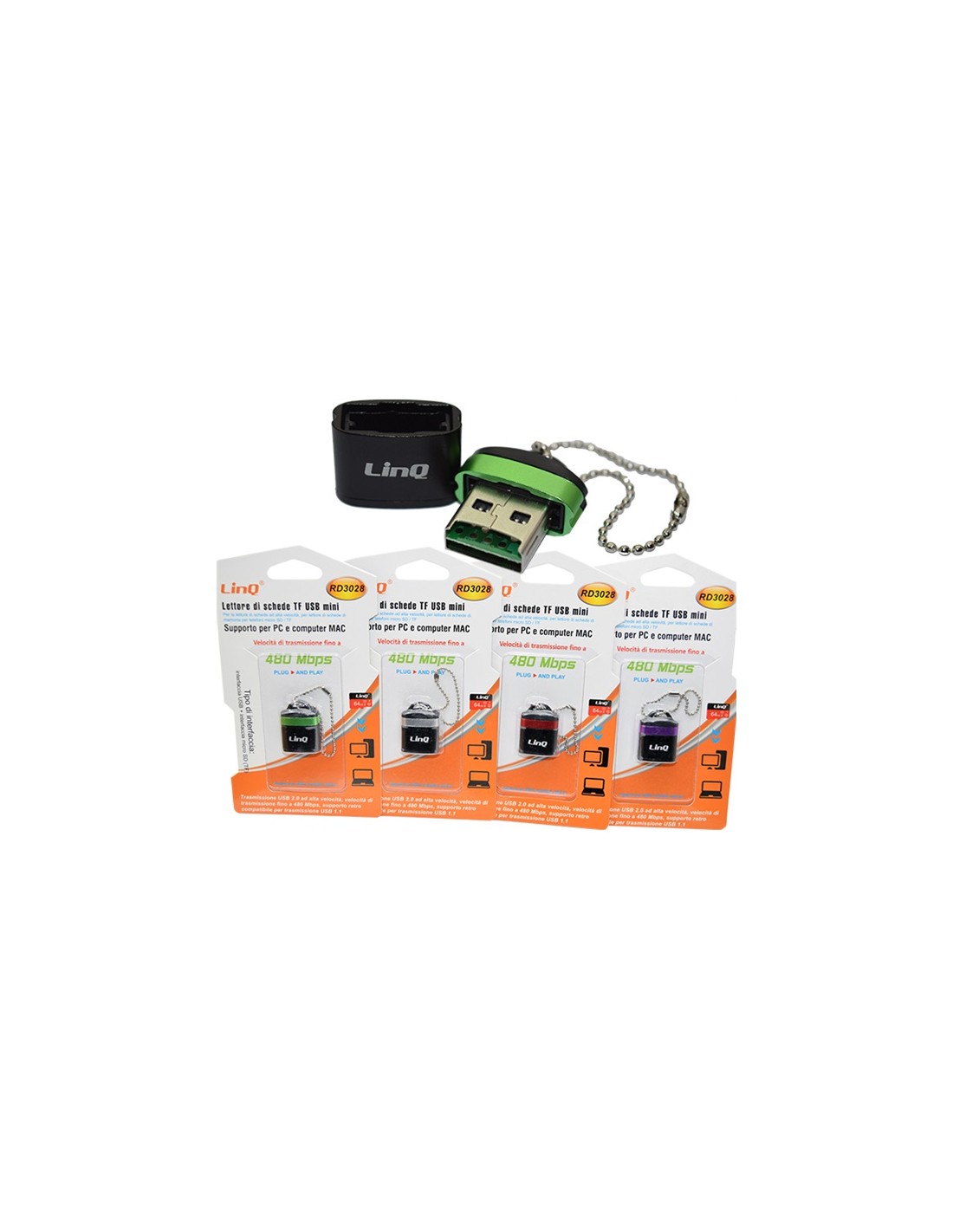 LETTORE USB A MICRO SD LINQ RD3028