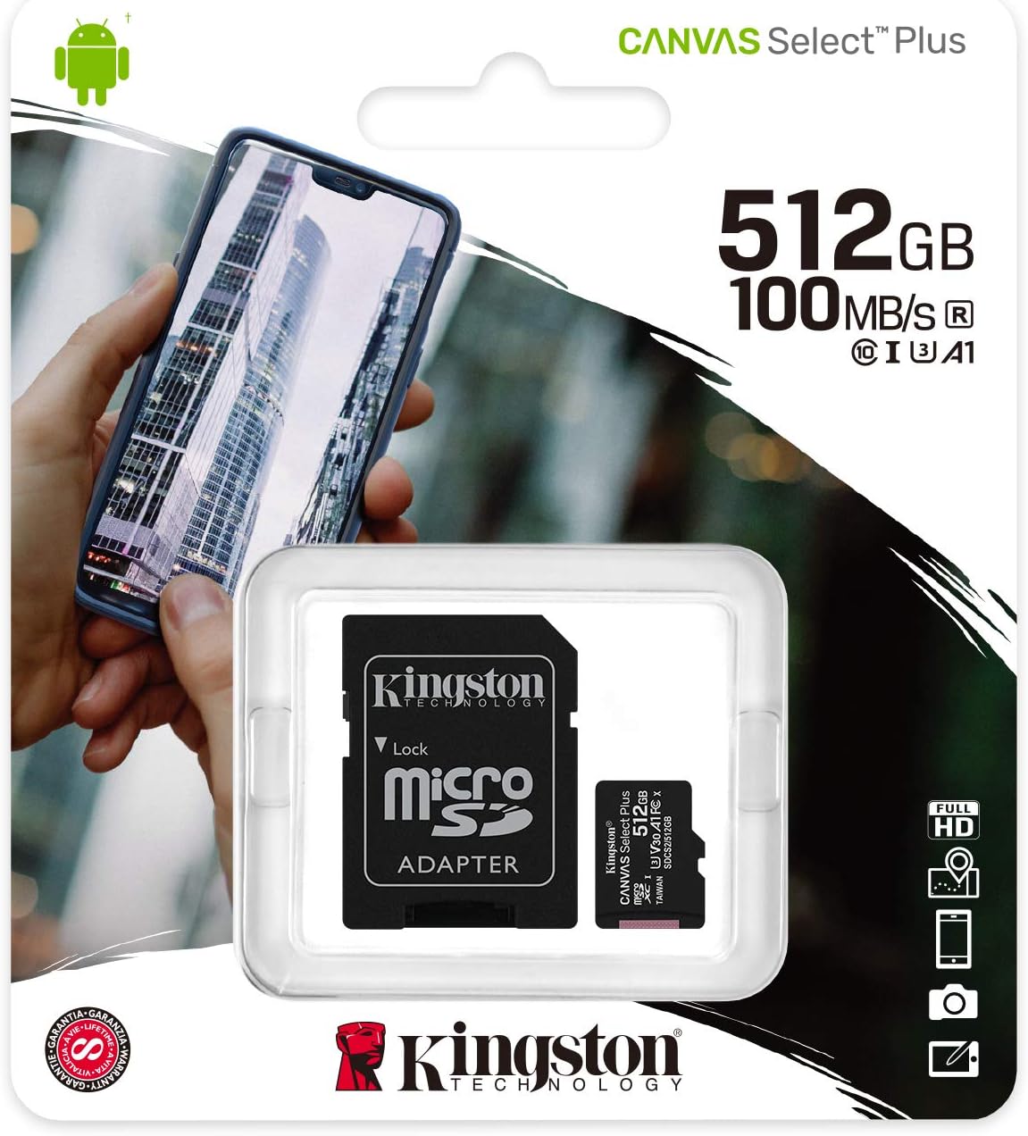 MICROSD KINGSTON SELECT+ 512GB