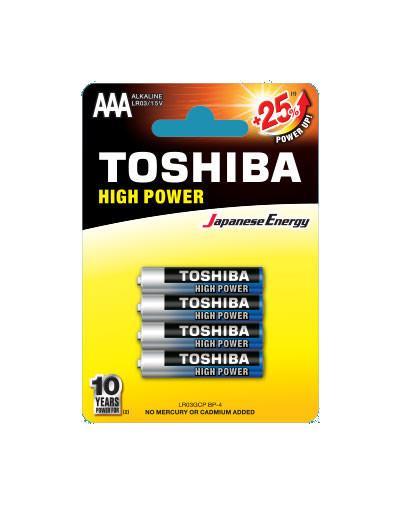 TOSHIBA BATTERIE AAA MINI STILO HIGH POWER