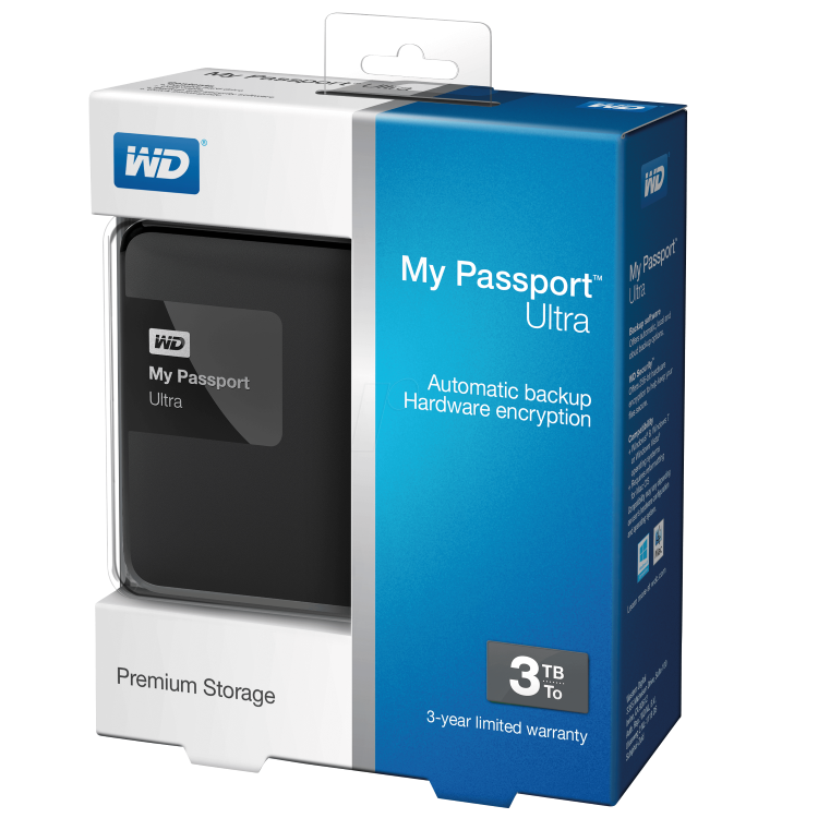 HD EST.WD MY PASSPORT 3TB BLACK USB3.0