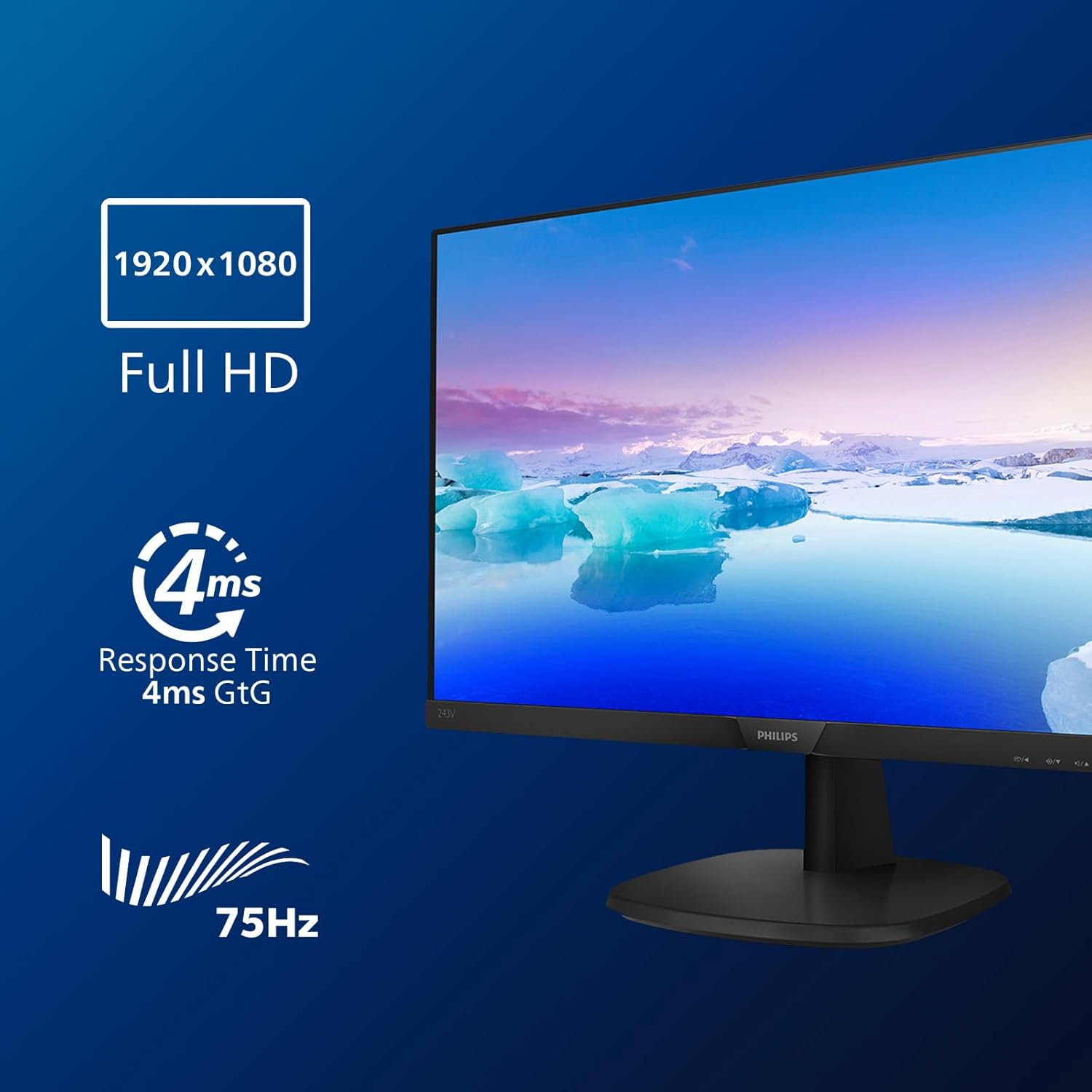 MONITOR PHILIPS 243V7QDAB 24HDMI VGA DVI  LED