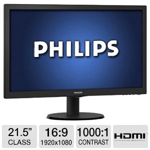 MONITOR PHILIPS 223V5LHSB HDMI 22  5Ms
