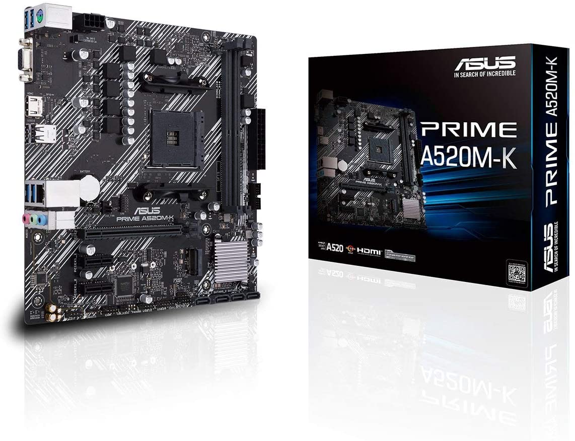 ASUS PRIME A520M-K AM4 RYZEN DDR4 HDMI USB3