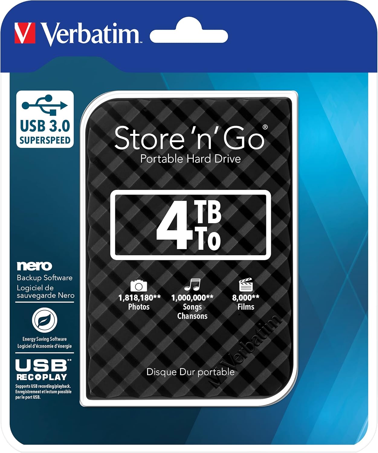 HD ESTERNO VERBATIM 2.5 4TB USB3.0