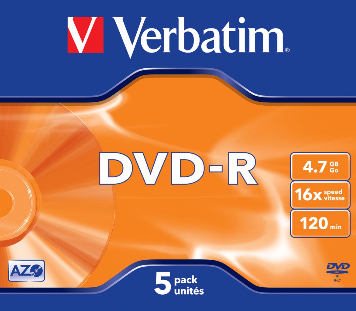 DVD-R VERB. 16X SLIM JEWEL  5PZ