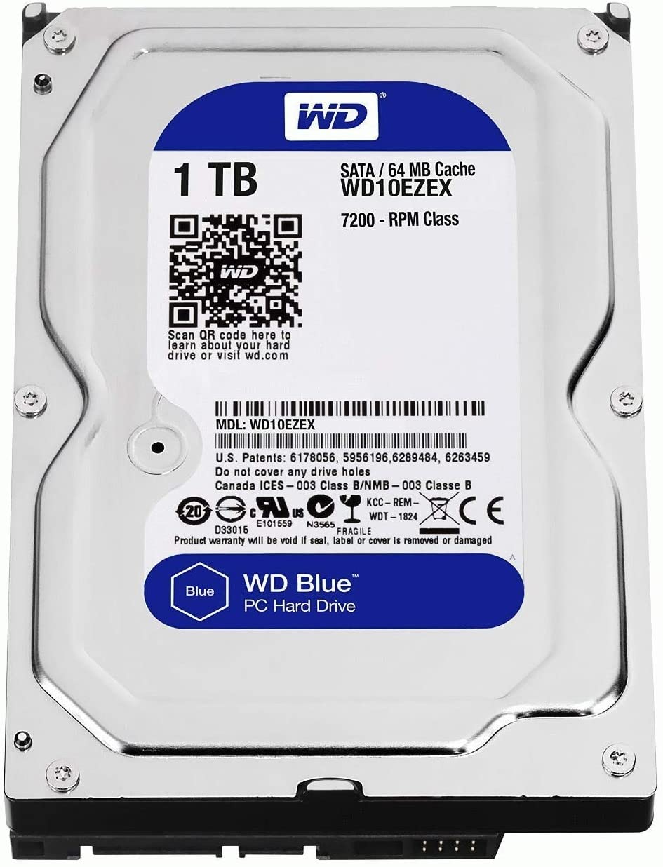 HD WD10EZEX  BLU 1TB 7200rpm 64MB SATA6Gbs