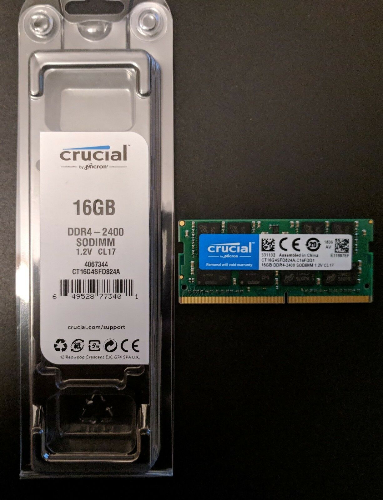 MEM CRUCIAL 16GB 2400MHz  DDR4 CL17 NOTEBOOK