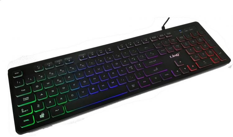 TASTIERA LINQ RETROILLUMINATA LED-K25 RGB USB