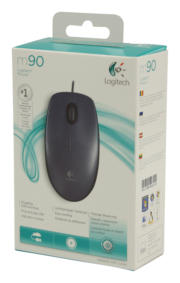 MOUSE LOGITECH M90 NERO RETAIL USB