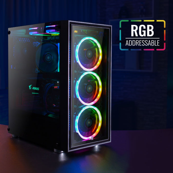 BOX AEROCOOL QUARTZ RGB FULL ATX USB 3.0