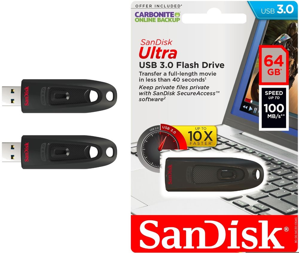 PENDRIVE SANDISK 64GB ULTRA USB3.0