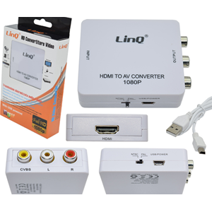 CONVERTITORE DA HDMI A AV PAL S VIDEO LINQ