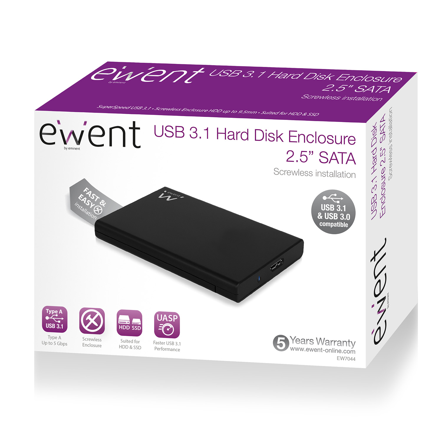 BOX ESTERNO 2.5 SATA USB 2.0 EW7030