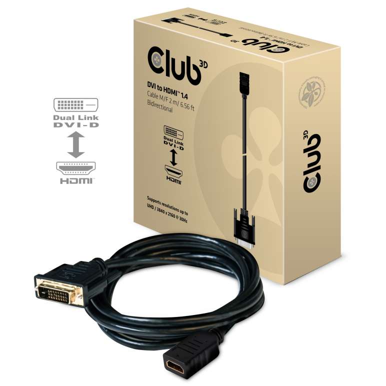 ADATTATORE HDMI 1.4 F. TO DVI F 2MT DUAL LINK