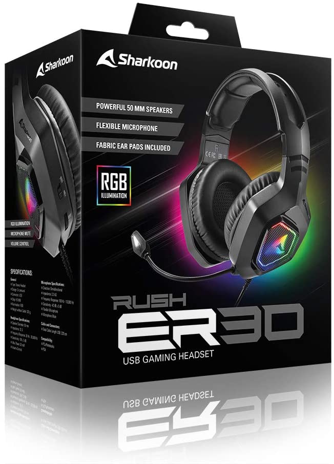 HEADSET GAMING SHARKOON RUSH ER30 RGB