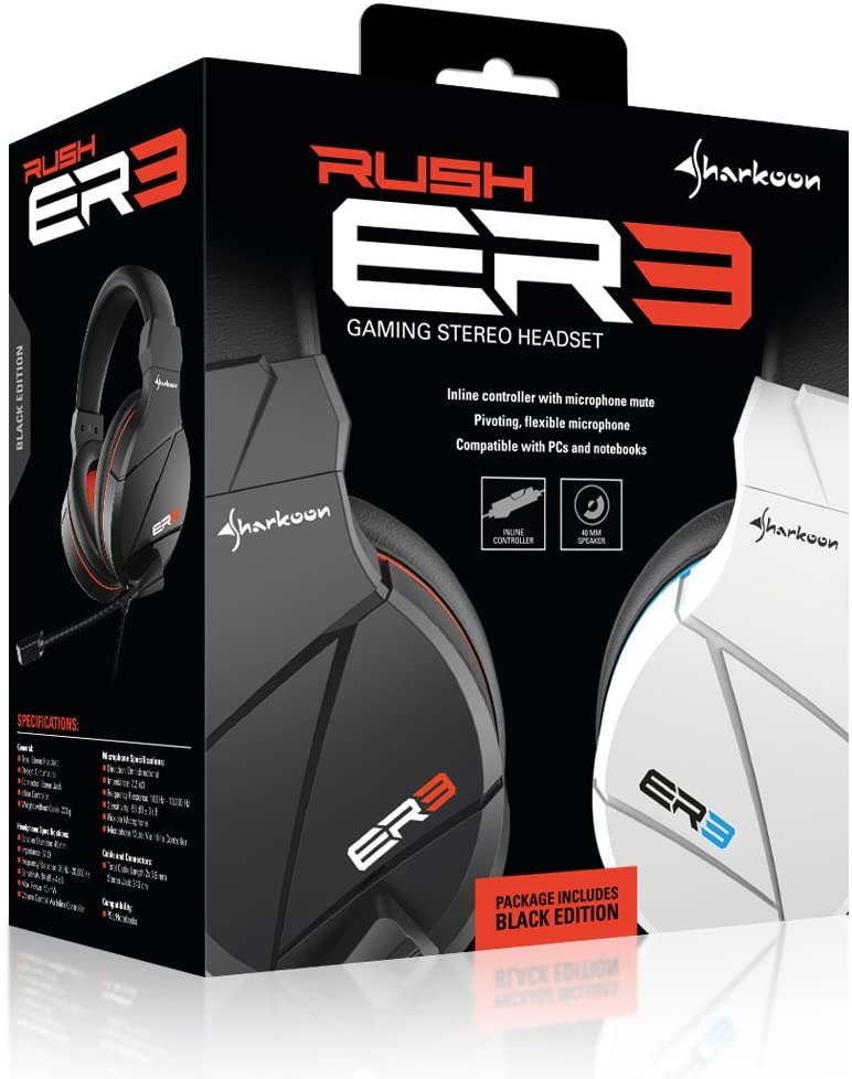 HEADSET HEADSET GAMING ER3 BLACK EDITION