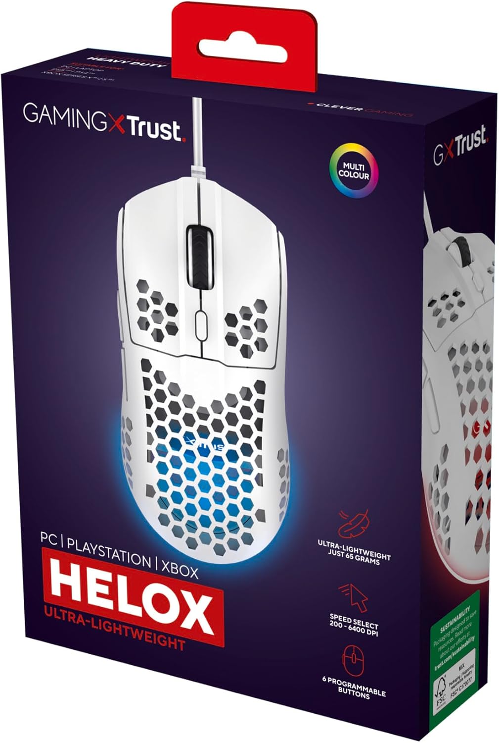 MOUSE TRUST HELOX RGB GAMING GTX928