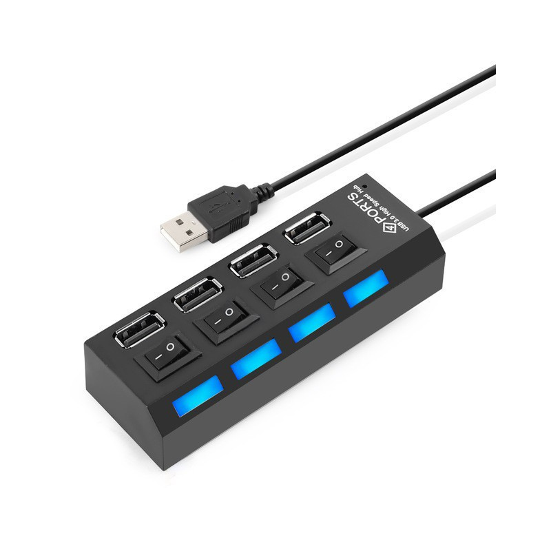 HUB USB 4 PORTE TRUSTECH LED 