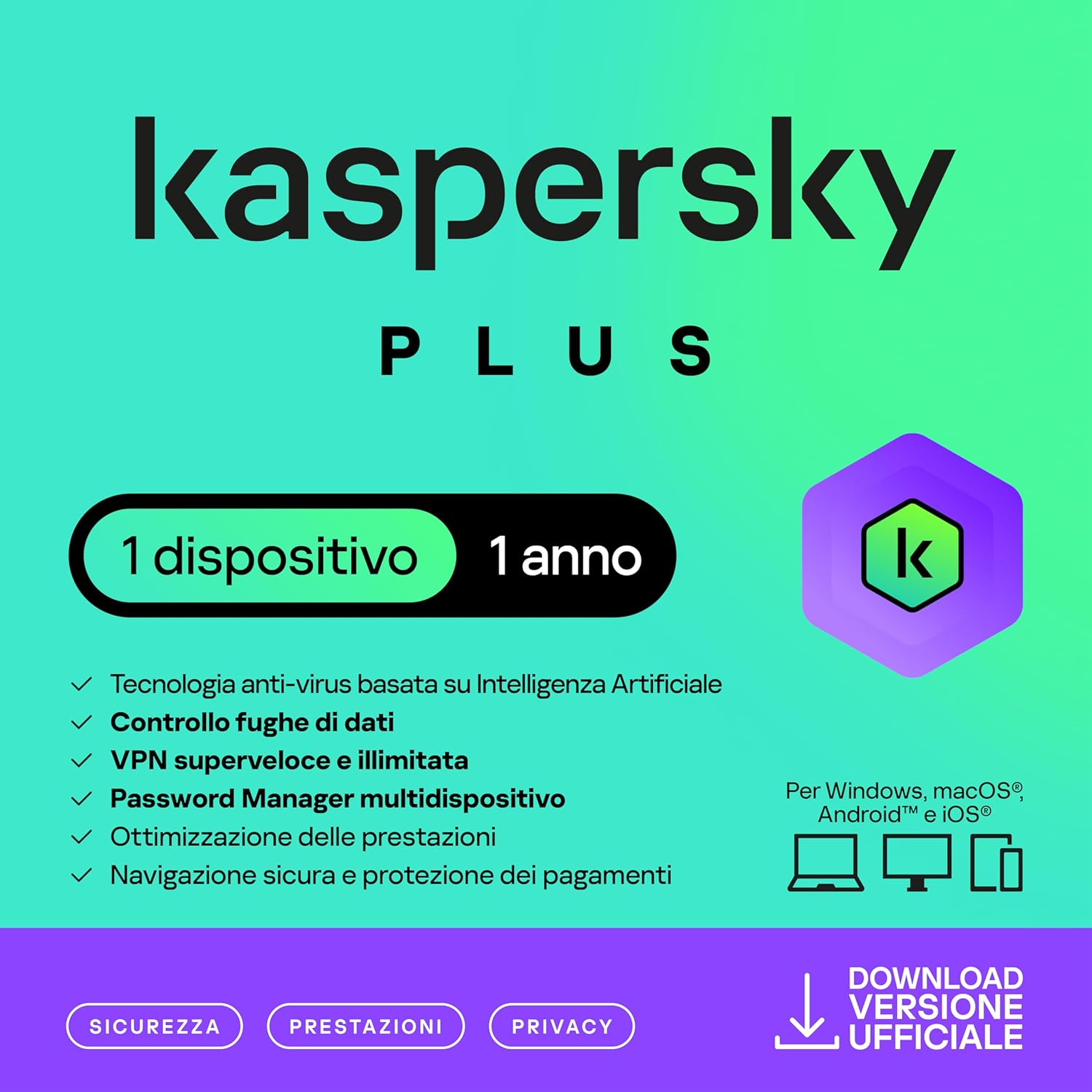 KASPERSKY PLUS ANTIVIRUS 1 DISPOSITIVO 2026  