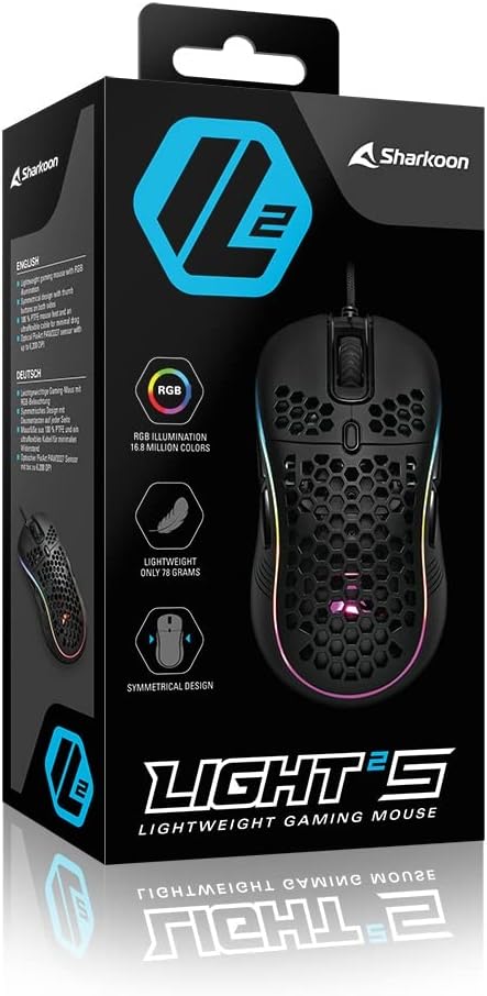 MOUSE GAMING SHARKOON LIGHT 2 S RGB USB 