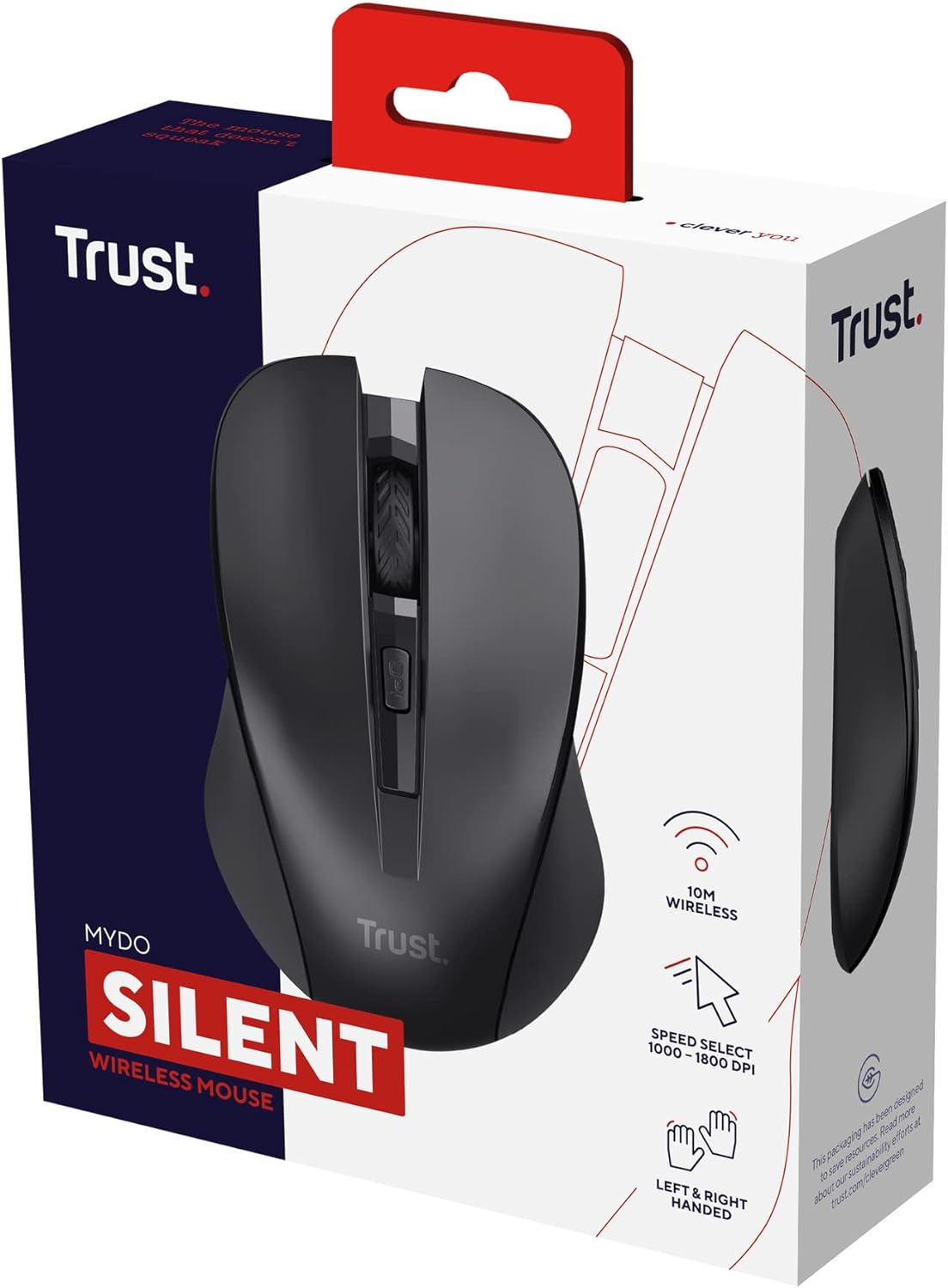 MOUSE  WIRELESS TRUST MYDO OTTICO NERO