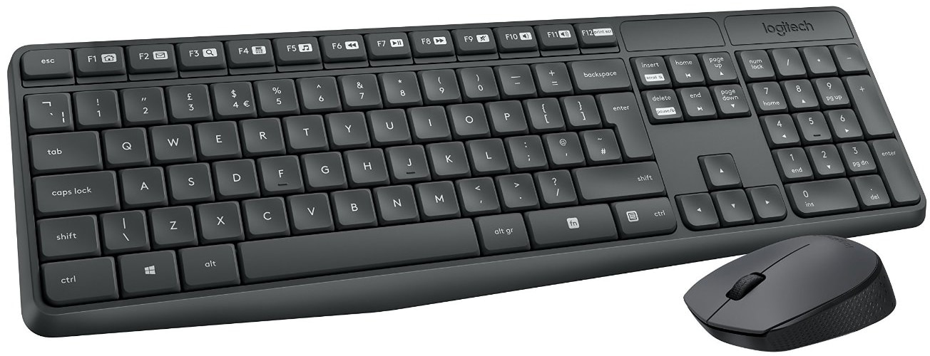 KIT LOG TAST/MOUSE MK235 WIRELESS GREY