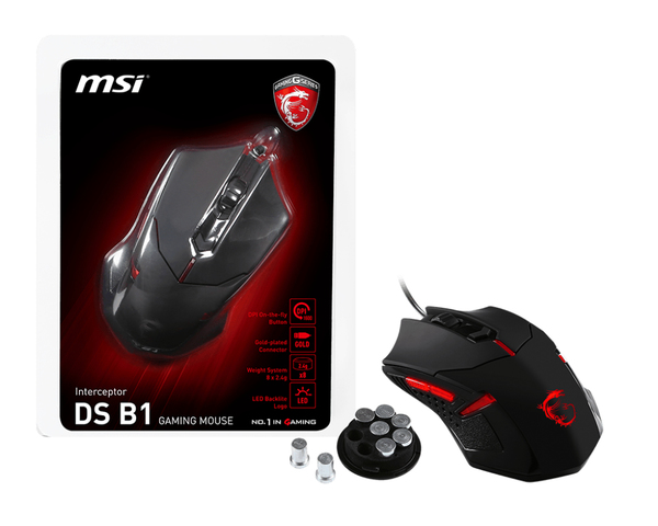 MOUSE MSI GAMING DS B1 DPI1600 LED NERO