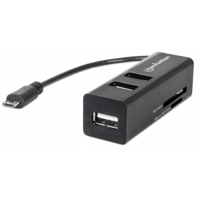 HUB MICRO USB OTG CARD READER MANHATTAN 