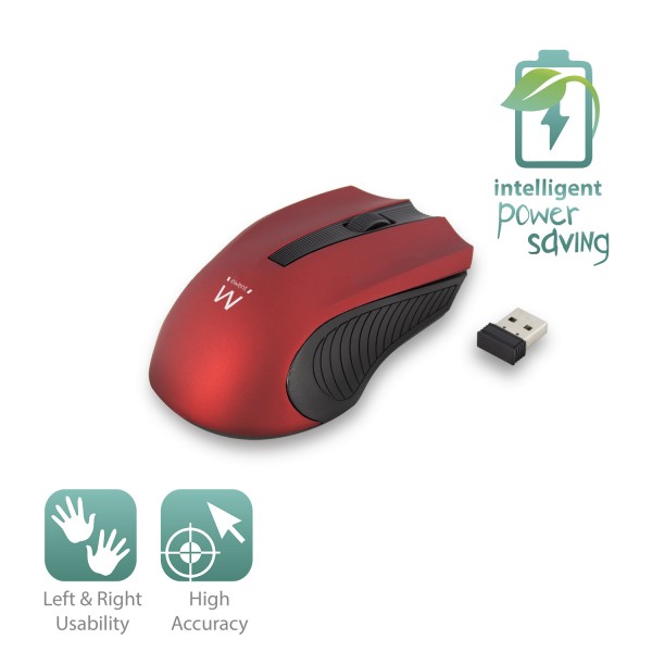 MOUSE OTTICO EWENT EW3227 WIRELESS RED