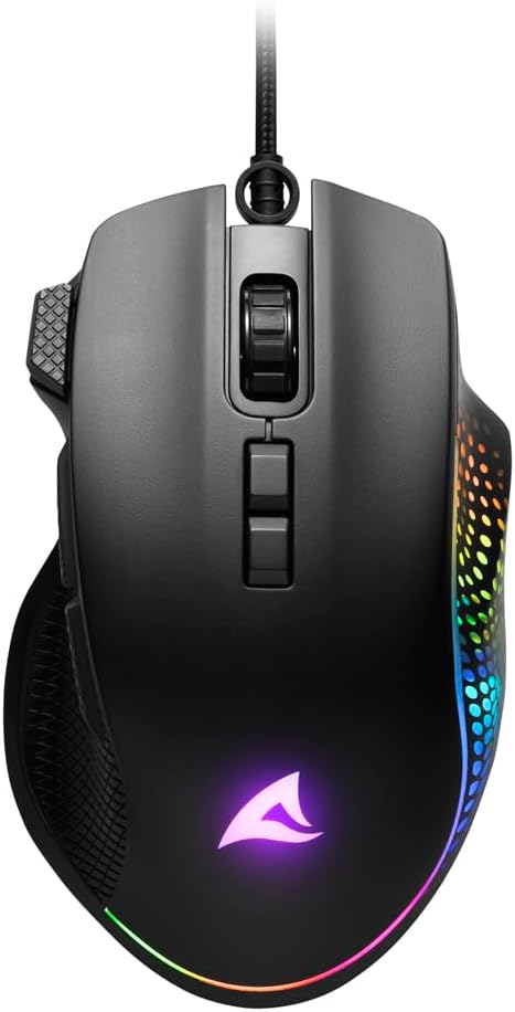 MOUSE GAMING SHARKOON FORCE 3 RGB 12800DPI 