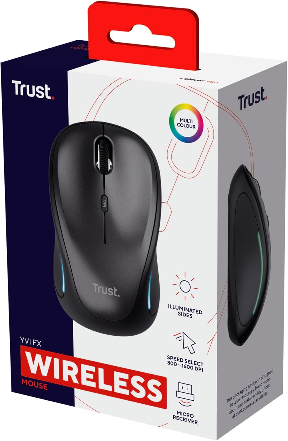 MOUSE TRUST WIRELESS YVI FX RGB 