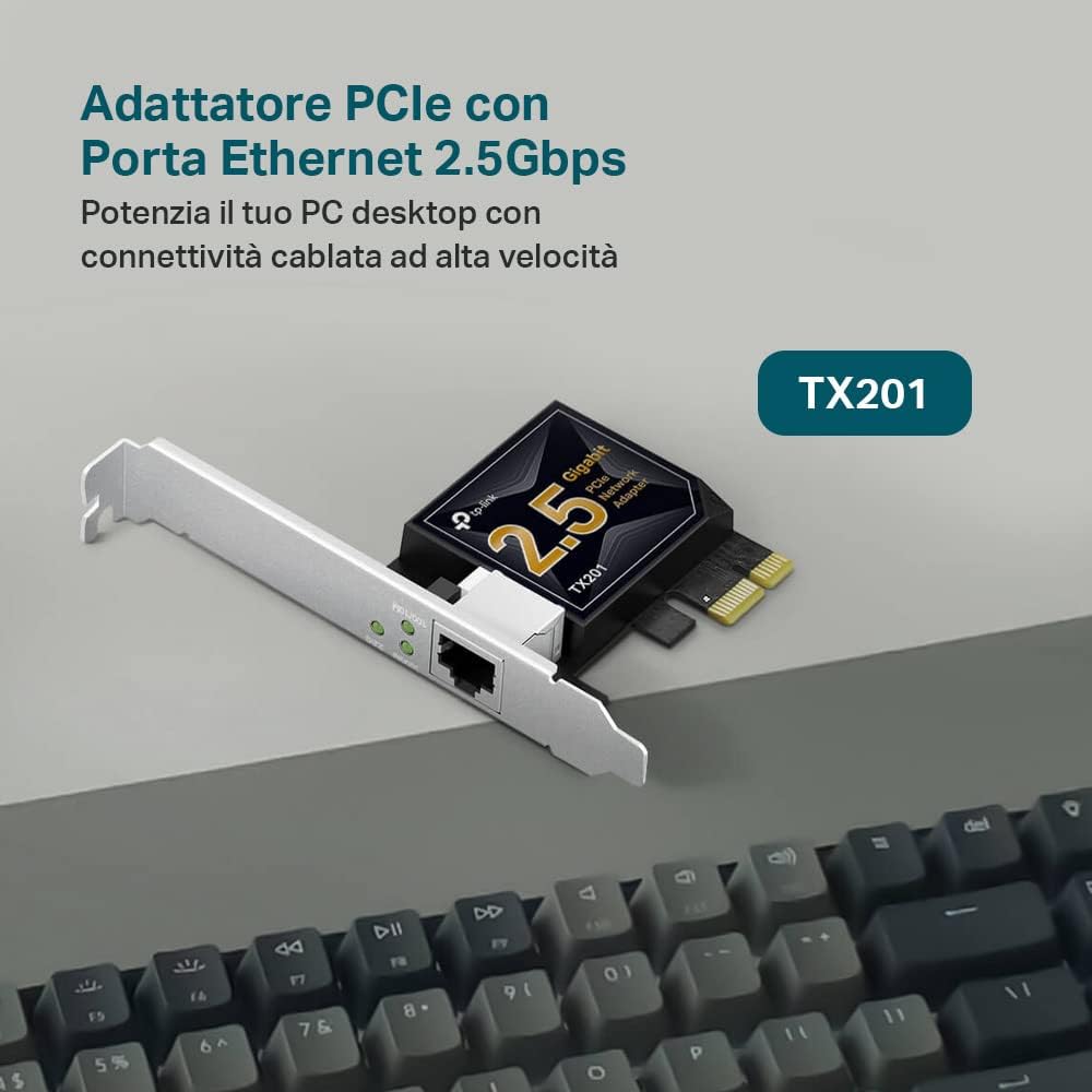 TP LINK PCIe GIGABIT 2.5 LAN TX201 LOW PROFILE 