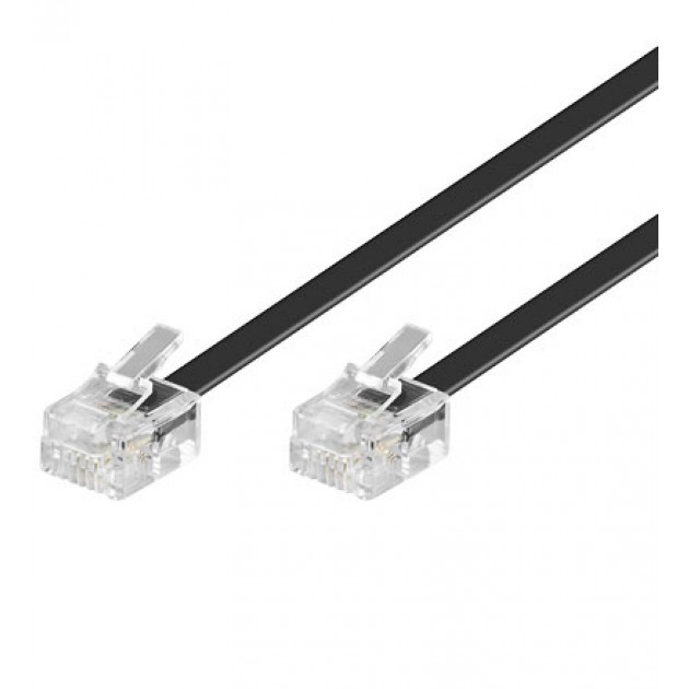 CAVO TELEFONICO 6 PIN RJ11 6 METRI NERO