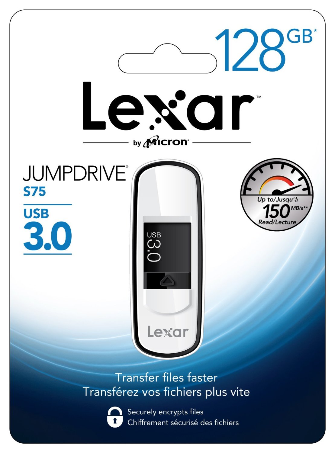 LEXAR 128GB JUMPDRIVER S75 USB 3.0 ULTRA