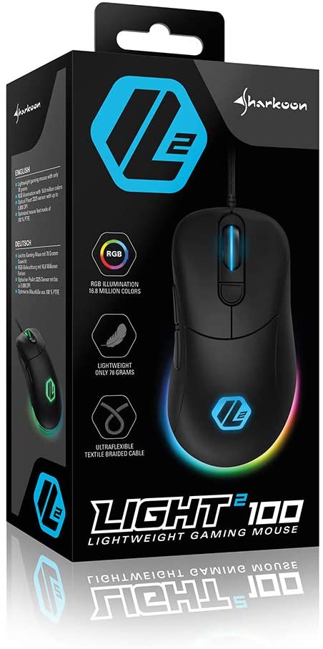 MOUSE GAMING SHARKOON LIGHT2 100 USB 78Gr