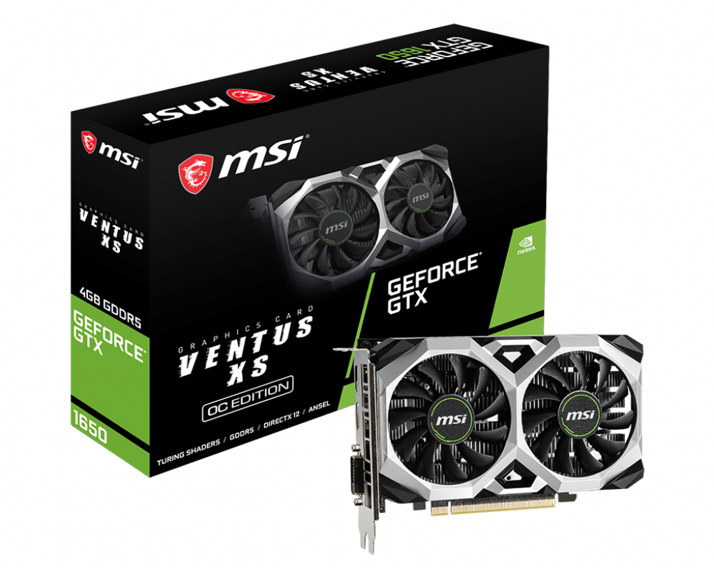 VD MSI GEFORCE GTX1650 4GB VENTUS XS OC PCX